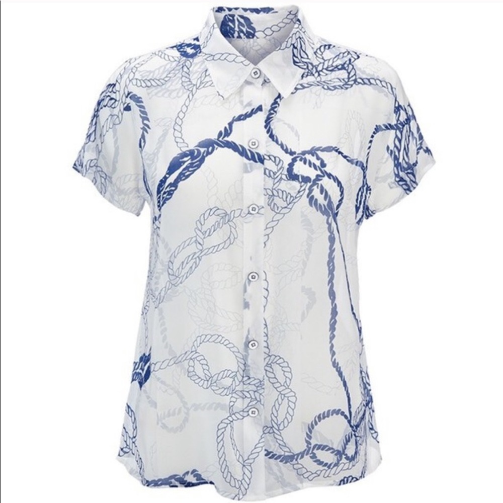 Cabi Boating Button Down Blouse